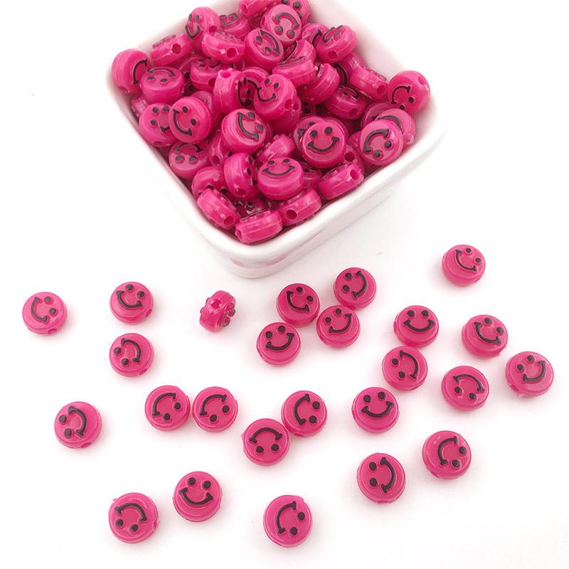 15-Compartment DIY Jewelry Kit: Colorful Smiley Face Acrylic Beads for Handmade Accessories