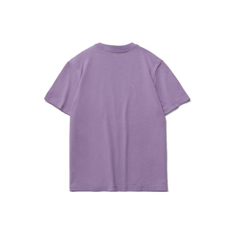 Li Ning Badfive Sports Basketball Series Printed Loose Round Neck Short Sleeve T-Shirt Women Tops Misty-Purple AHSR128-1