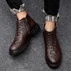 Fashion Brand Fashion Men's Ankle Boots Luxury British Style 2024 New Walking Shoes Quality Leather Senior Designer Business Mens Boots