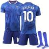 Підлітки Діти Дорослі Індивідуальне Ім'я Футбольна Форма 25/26 Челсі Домашня #10 Палмер Спортивний Тренувальний Комплект з Шкарпетками