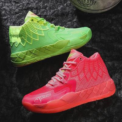 Herren Jugend Atmungsaktive Mesh Basketballschuhe – Bunte Sommer Sportsneaker