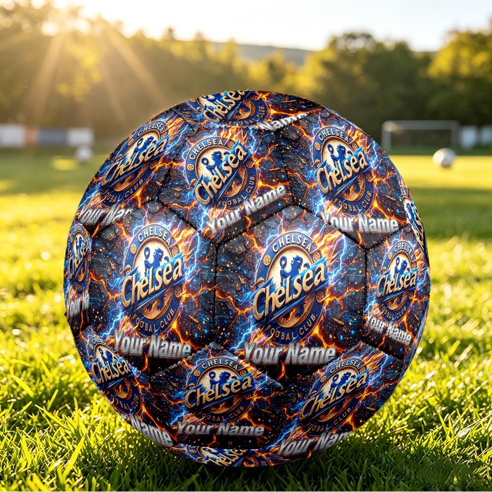 Personalized Size 5 Football Chelsea FC Pattern Outdoor Game Sports Ball Gift