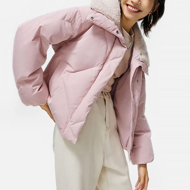 Li-Ning Li Ning Sports Life Collection Down Jacket Women's Light Blush Pink Unisex AYMT076-1
