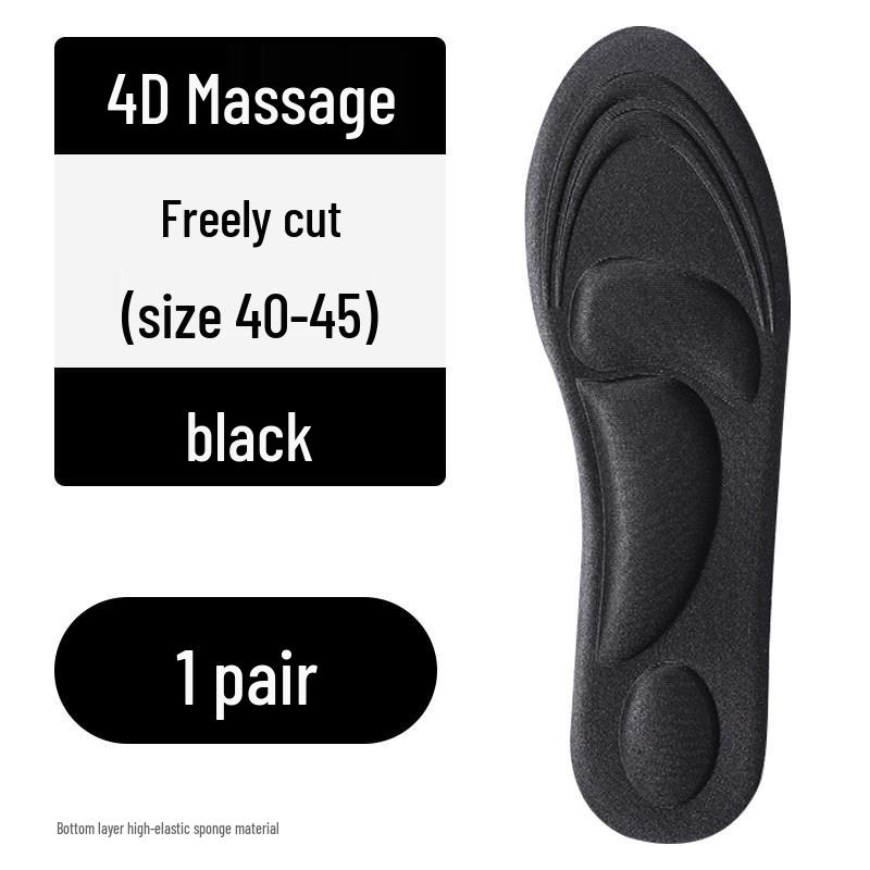 Women's 4D Insole: Breathable, Sweat-Absorbent, Shock-Absorbing, Anti-Slip Heel Cushion for Comfort In Long-Standing High Heels.