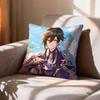Geo AArchon ZZhongli Genshin Pillow Case Pattern Printed Pillowcase For Living Room Sofa Cushion Cover