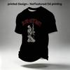 Day of the Dead Fun Creative 2D Printed Breathable Men's T-Shirt, Comfortable Casual Daily Wear