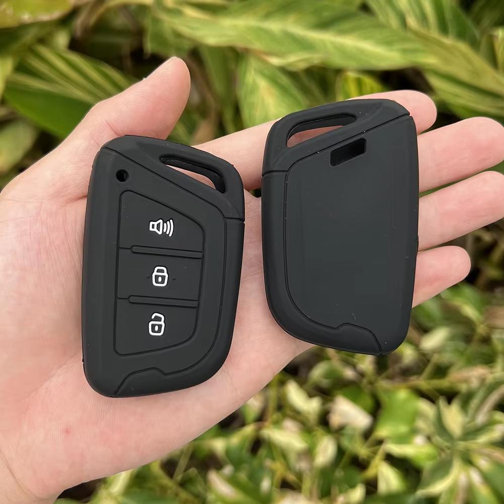 

Silicone Car Key Case Cover for JAC A5 IC5 IEV7S T8 E20X T50 S2 S3 S4 S5 S7 E10X X8 X7 E40X Auto Protection Shell Accessories чорний