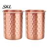 304 Edelstahl Trinkbecher Gehämmerter Becher, mit stabiler Basis, Langlebige robuste Tasse Wiederverwendbares Glas, Pflegeleicht Kupfer-Finish Langlebig