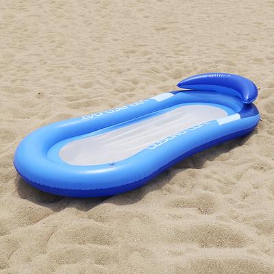מיטה מתנפחת מ-PVC לאוויר הקיץ, מיטה צפה מתנפחת, כיסא טבעת שחייה, בריכות, אביזרים רב-תכליתיים לאגם למבוגרים