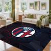 Bologna FC Design Crystal Velvet Rug Soft Decorative Mat for Bedroom Entrance