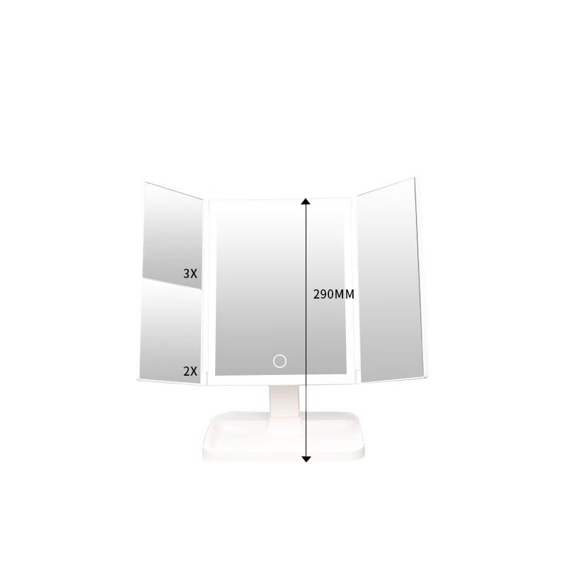Oeny Double-Folding Adjustable Desktop Makeup Mirror