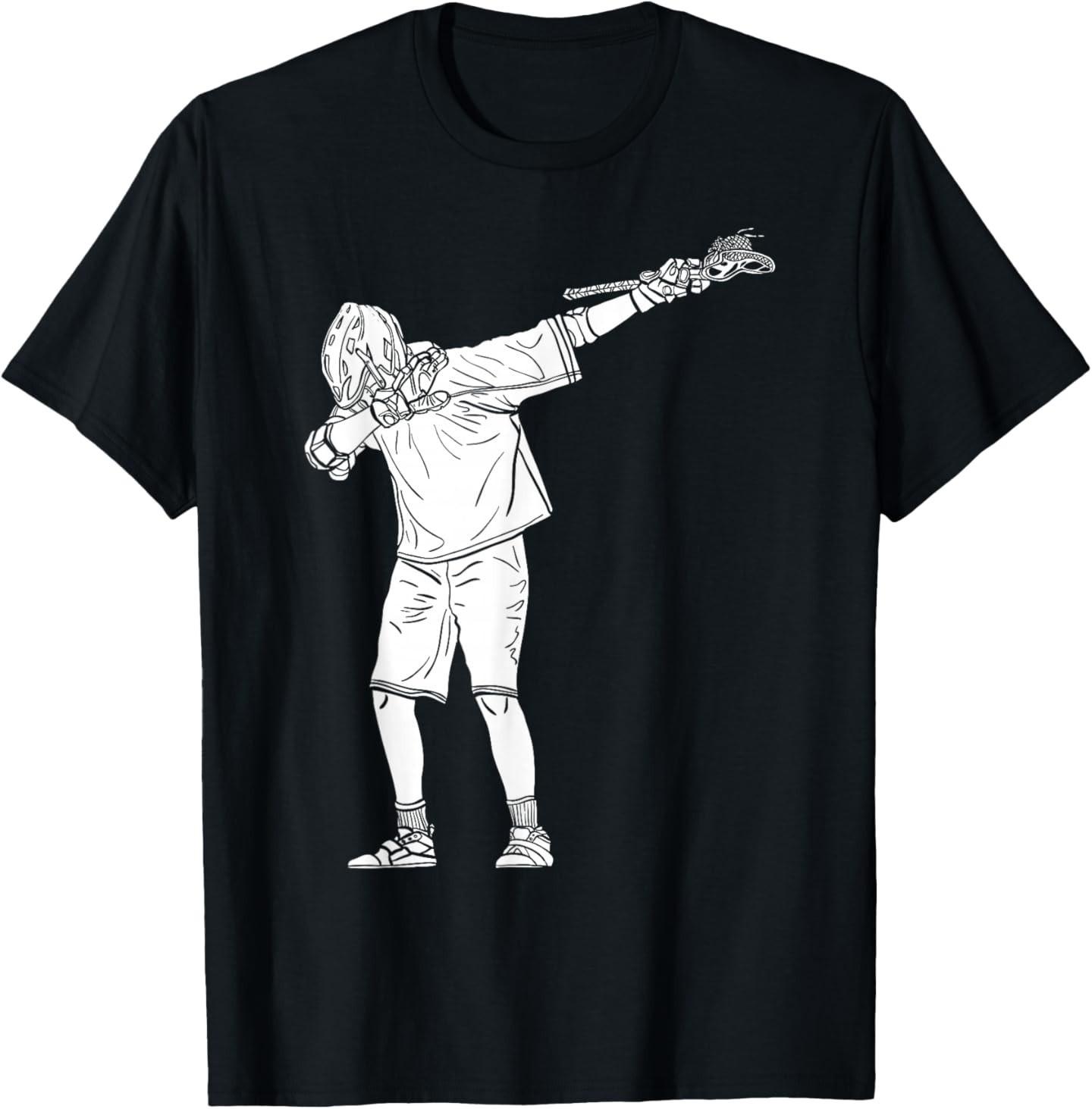 Мальчик с клюшкой для лакросса, делающий даб, молодежная футболка для танца даб M