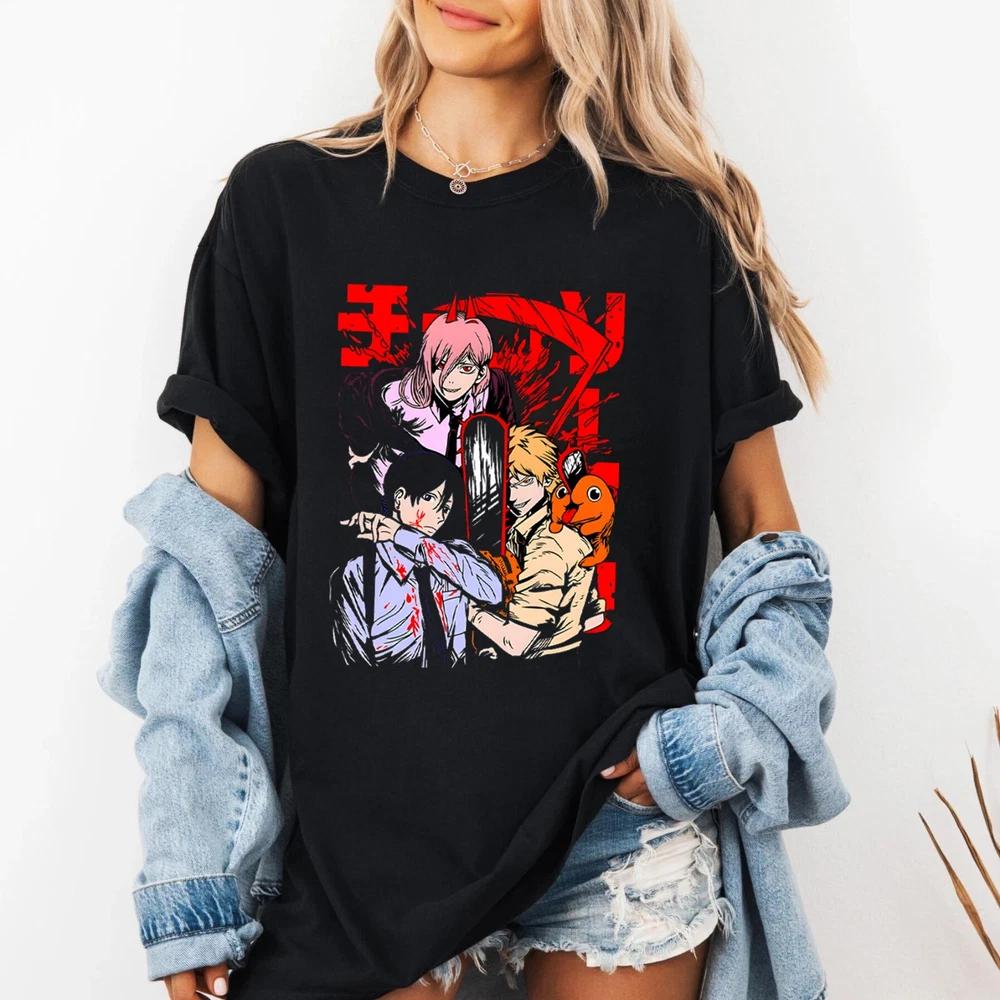 Chainsaw Unisex Anime Shirt Chainsaw Devil T Shirt Black Size S4XL S
