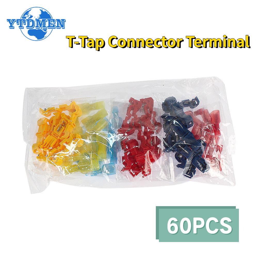 

60PCS Wire Terminal T-Tap Connector Quick Electrical Cable Connector Snap Splice Lock Wire Terminals Waterproof червоний