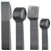 Cross Hammered Stainless Steel Cutlery Set - Luxury Knife, Fork, Spoon & Dessert Spoon