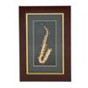 Mini Saxophone Vivid Attractive Decorative Particle Board Glass Metal Elegant Style Mini Instrument