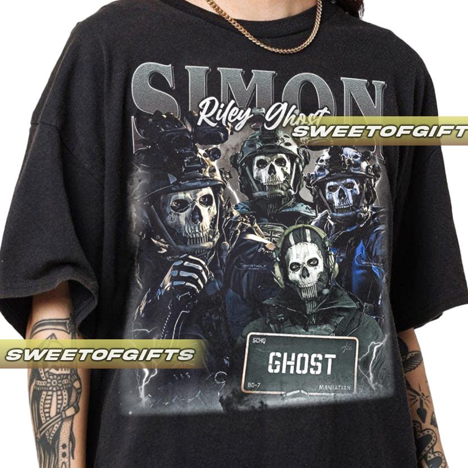 Limited Simon Riley Ghost Tshirt Vintage Unisex Shirt 4XL
