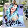 Karol G Retro Printed Blanket Flange Warm Blanket Bed Linings Picnic Blankets Home Travel Blanket Birthday Gift