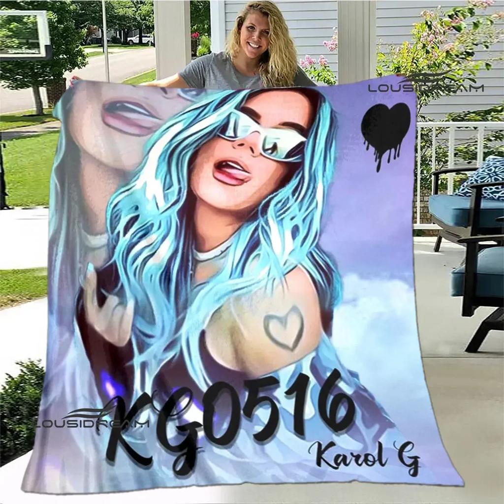 Karol G Retro Printed Blanket Flange Warm Blanket Bed Linings Picnic Blankets Home Travel Blanket Birthday Gift