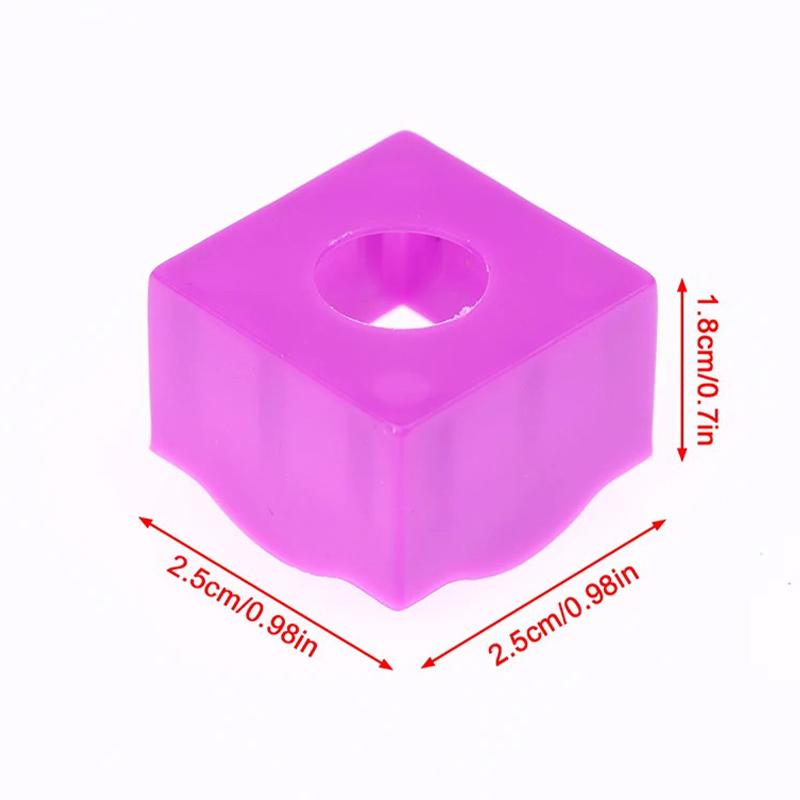 10Pcs Snooker Protective Covers Plastic Snooker Cue Rub Chalk Clamps Square Professional Durable Billiard Accessories