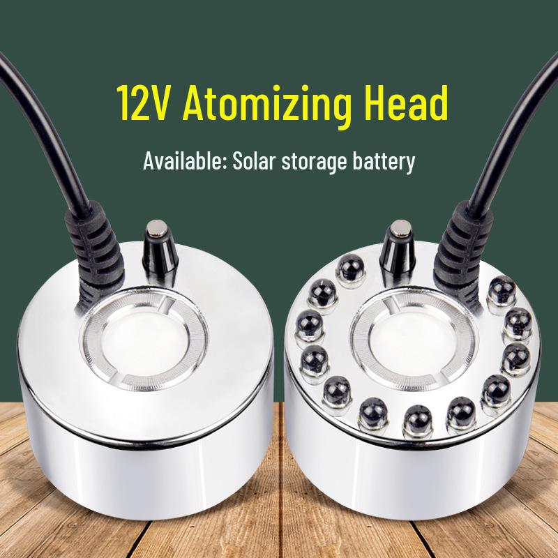 12V Solar-Powered Ultrasonic Single-Head Fog Maker Humidifier