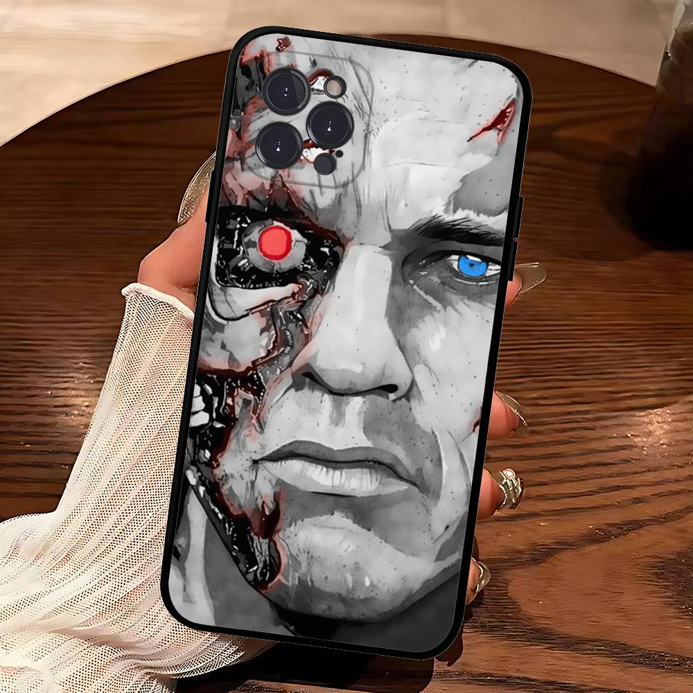 Sci Fi Movie The T-Terminator For Iphone 17 16 15 11 13 14 Pro Max Plus 12 Mini Black Shell Cover Phone Case