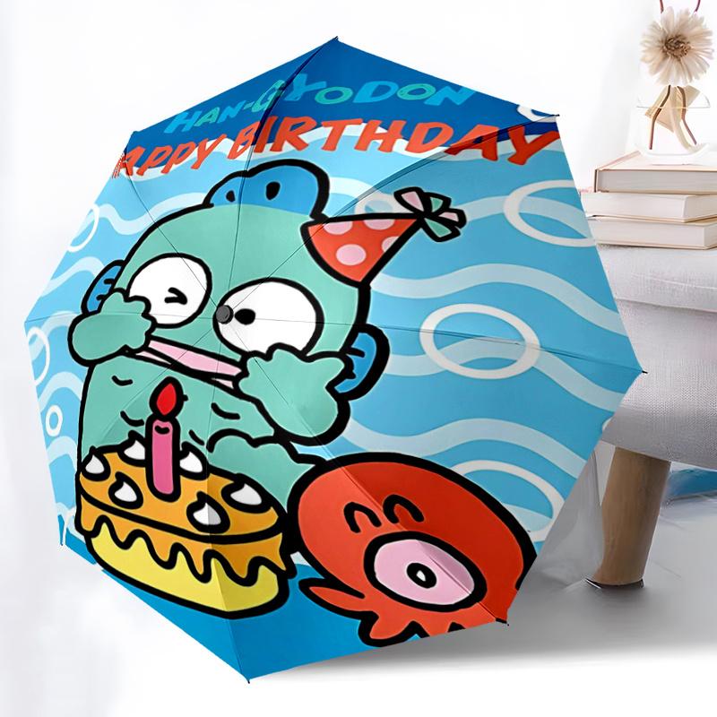 1pc Han-gyodon Happy Birthday Party Hat with Automatic Opening Folding Design, 8-Bone Iron Frame Outdoor Umbrella - Perfect Gift for Fans, Travelers,