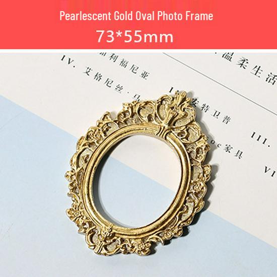 Retro Cream Glue Epoxy Resin Miniature Photo Frame DIY Dollhouse Accessories