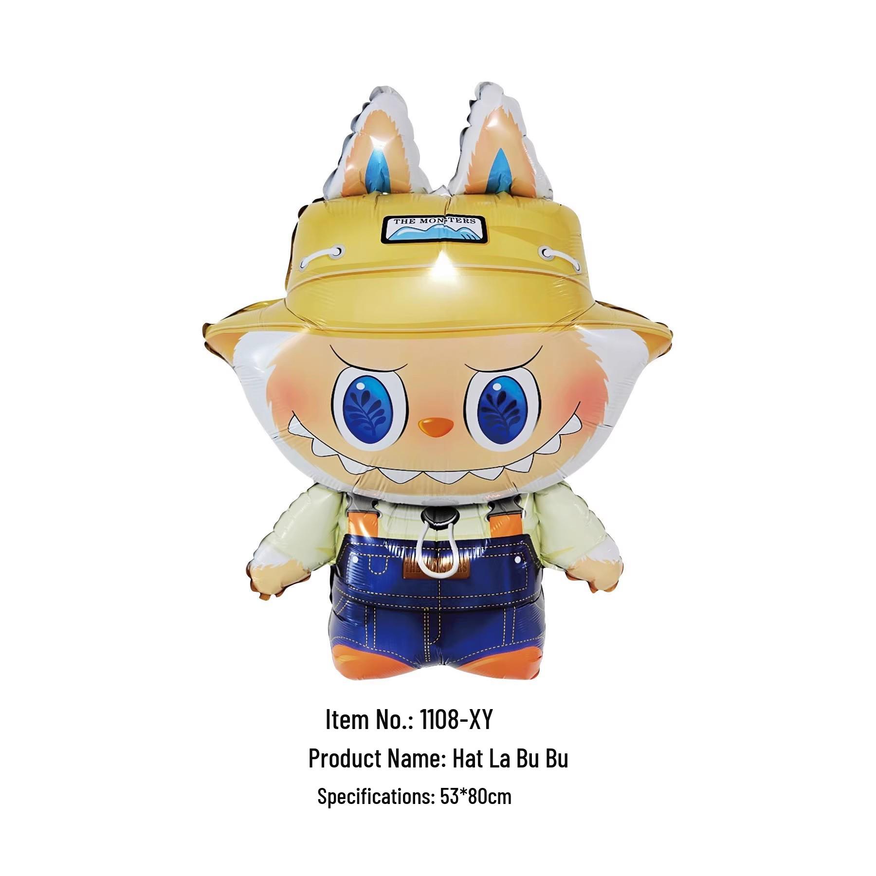 

Очаровательный мультяшный фольгированный шар Лабубу «Зимний день рождения» для украшения детской вечеринки