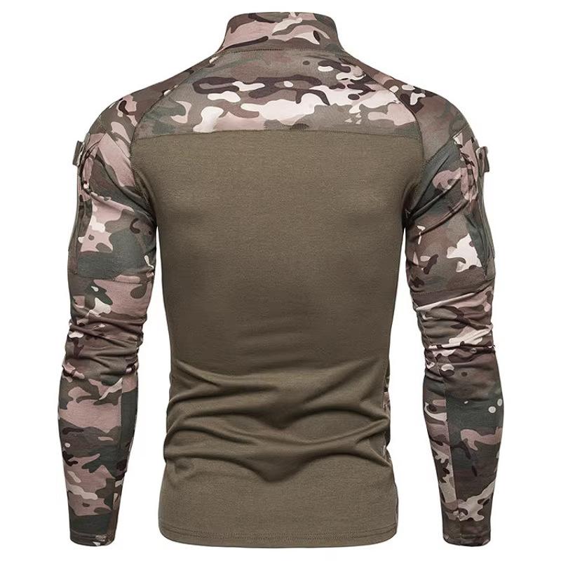 Men's Outdoor Stretch Fitness Camouflage Long Sleeve T-Shirt Men's T-Shirt