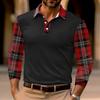 Fashion Men's Long Sleeve Polo Shirt Home Casual Comfortable Long Sleeve Button Down Top