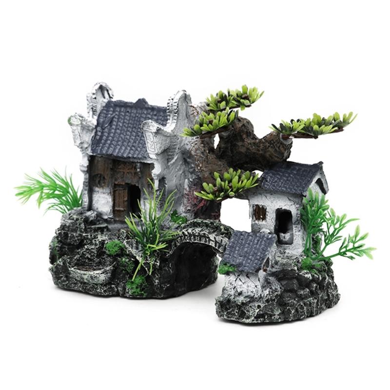 Decorazioni per Acquari Serbatoi per Pesci Grandi Ornamento Decorazione Paesaggistica per Acquari Accessori per Serbatoi per Pesci per Nascondigli a Forma di Grotta
