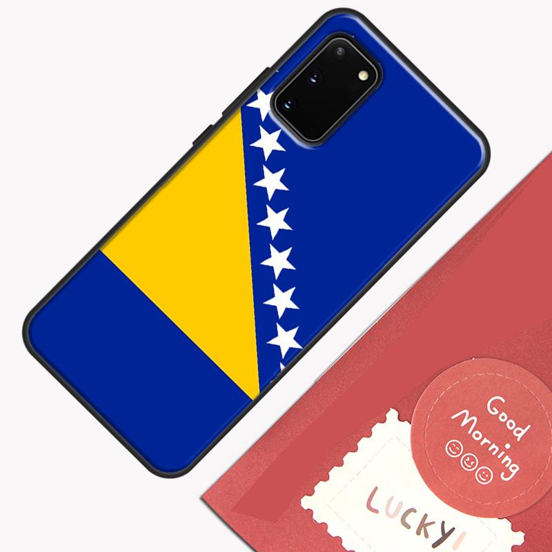 Bosnia Flag Case For Samsung Galaxy S22 S21 S23 Ultra Note 20 S8 S9 S10 Note 10 Plus S20 FE Back Cover
