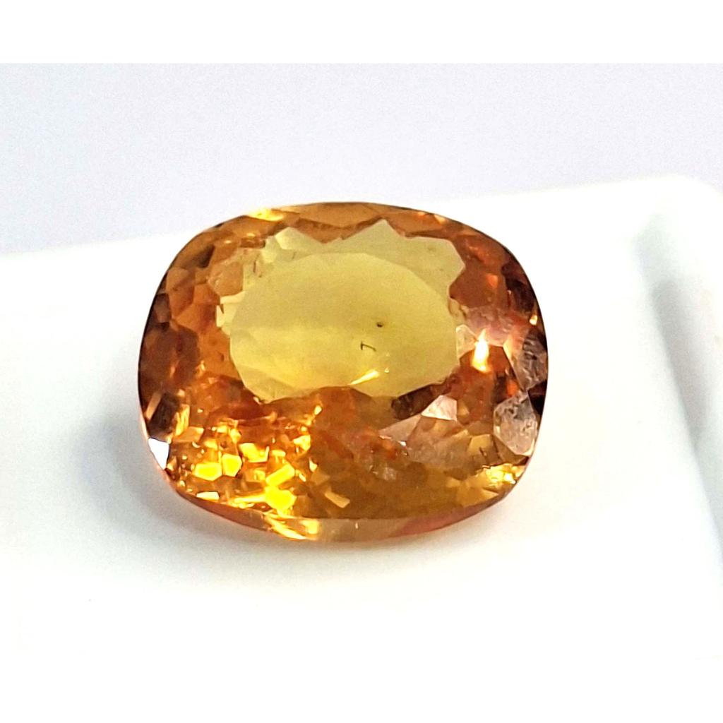 8-10 Ct Natural Orangish Yellow Citrine Cushion Cut Fabulous Loose Gemstone