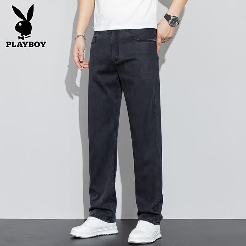 Playboy Men s Tencel Loose Straight-Leg Jeans 38