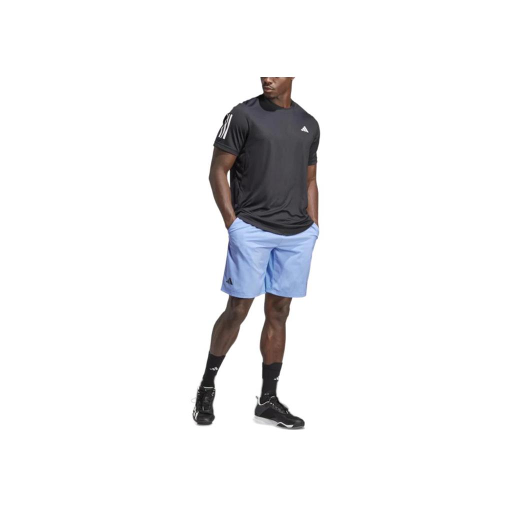Adidas Striped Logo Print Elastic Waist Sports Shorts Men Shorts Blue HS3252