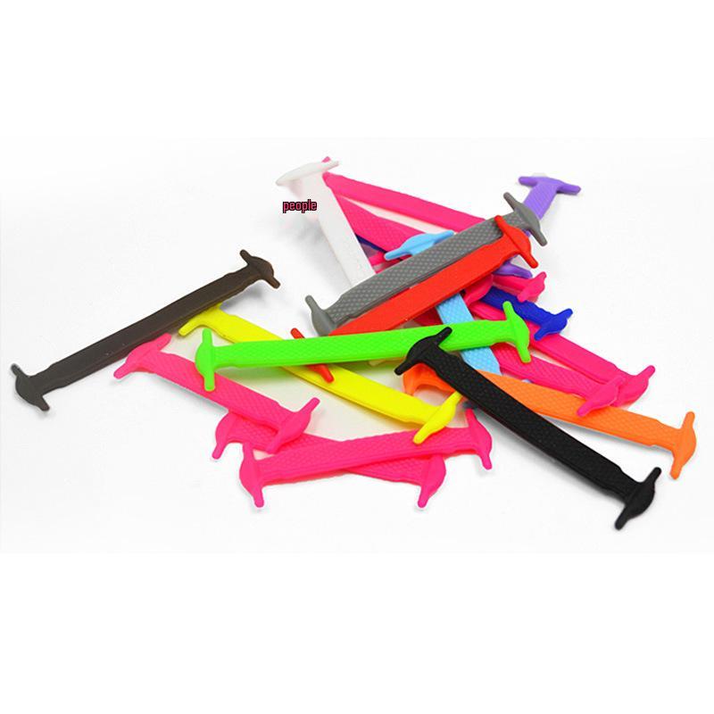 Colorful No-Tie Silicone Elastic Shoelaces - I-Shaped Design for Adults & Children