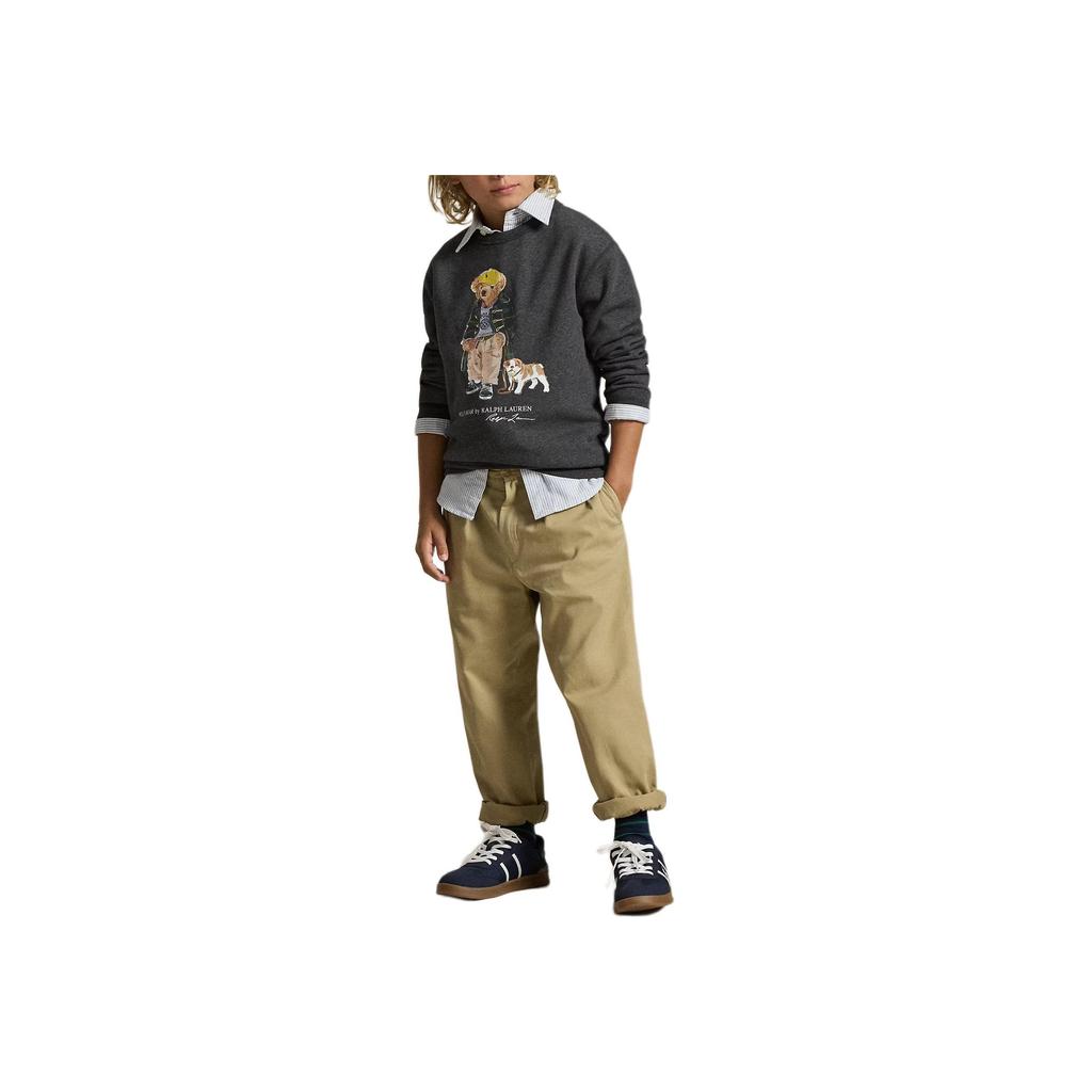 Polo Ralph Lauren Polo Bear Cartoon Pattern Pullover Crew Neck Long Sleeve Kids tops 323979490-001