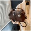 Fashionable and High-quality Handbag, Retro and Simple Boston Single-room Crossbody Small Square Bag