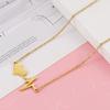 Electrocardiogram Heartbeat Couple Necklace - Stainless Steel Laser Pendant