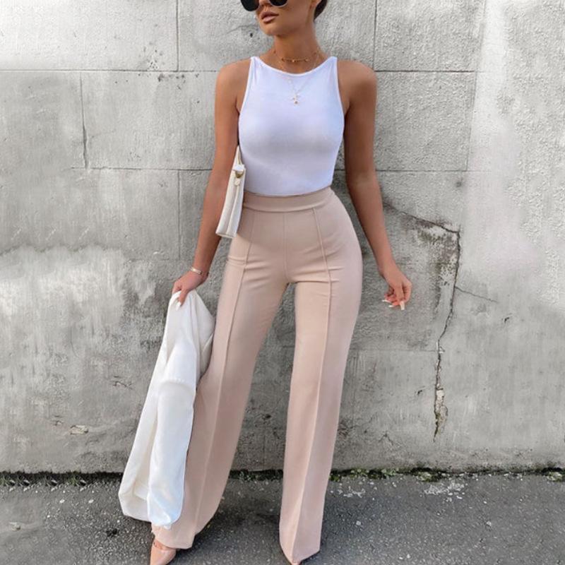 2024 Trendy Casual Flared Trousers: Versatile, Fashionable Wide-Leg Pants for a Chic Commute