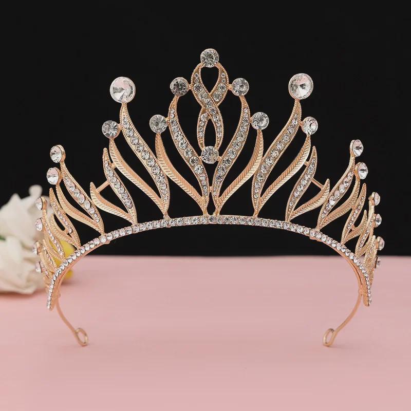 Korean Style Crystal Bridal Tiara for Princess Birthdays & Adult Gifts - Elegant Hair Accessory