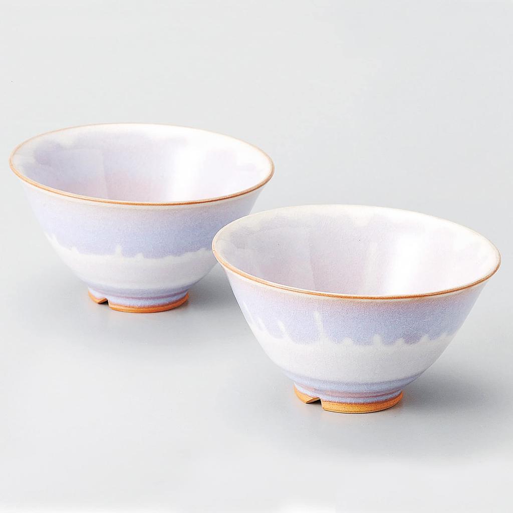 Nihon Tosai Tsubakihide Kiln Rhythm Rice Bowl Pair M54876350