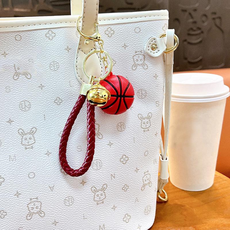 1/2Pcs Keyring Holder Creative Colorful Key Accessories Basketball Keychain 9 Colors Car Key Chain Plastic Ball Bag Pendant