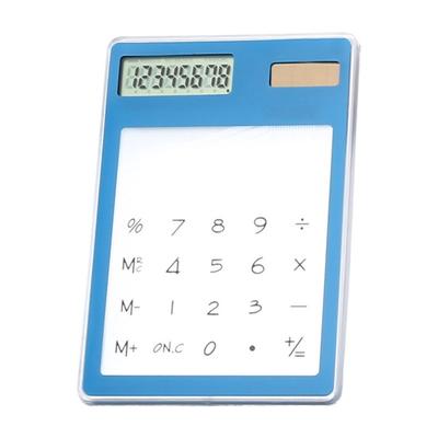Transparenter Taschenrechner, 8-stelliger Anzeigerechner, Solarstromversorgungsrechner, Schulbüro