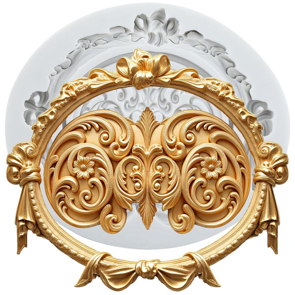 Baroque Photo Frame Silicone Molds Picture Frame Fondant Mold Cake Decorating Tools Cupcake Topper Candy Resin Clay Chocolate Gumpaste Mold