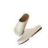 2025 Spring and Summer New Simple Niche Simple Bag Head Half Slippers Women's Retro Round Head Thick Sole One Pedal Muller Shoes
