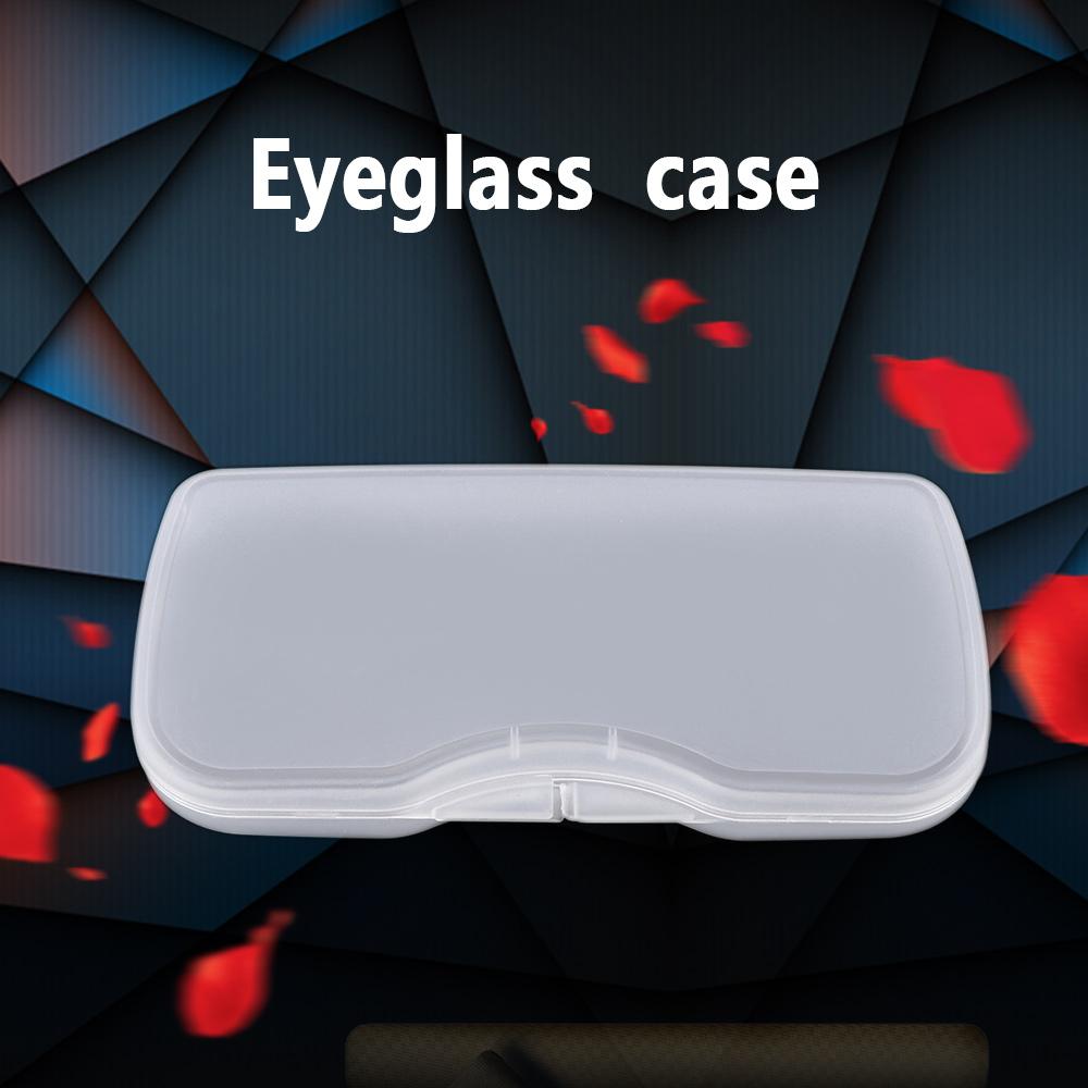 PVC Plastic Portable White Polarized Sunglasses Clip Hard Box Eyewear Accessories Glasses Case
