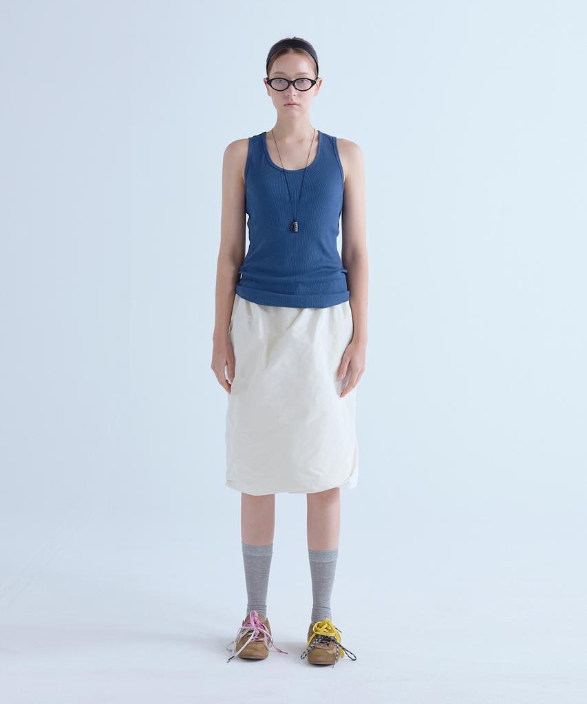 VOYONN Ribbed Sleeveless T-Shirt Dark Blue 0190