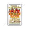 Beer poster on the wall, metal plaque 20x30cm